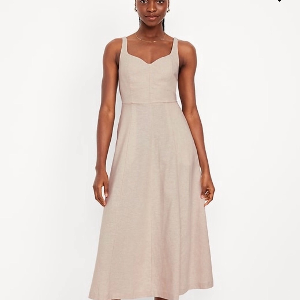Old Navy Beige Midi Dress